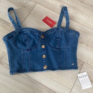NWT Guess Denim Bustier